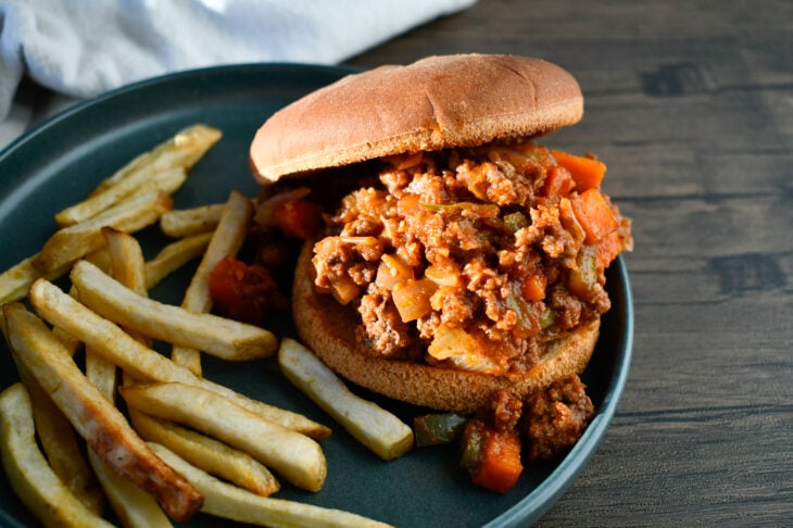 Gluten free sloppy joe with ground beef and homemade sauce