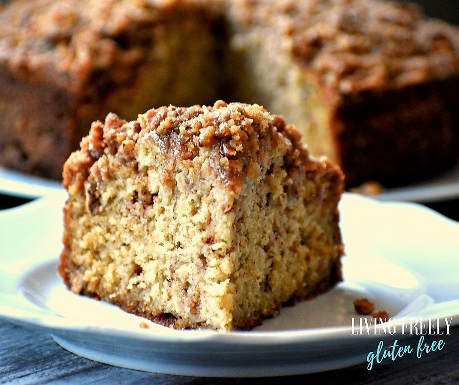 Gluten Free and Dairy Free Coffee Cake that is moist and delicious