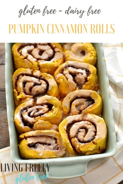 Gluten Free Pumpkin Cinnamon Rolls with Maple Glaze