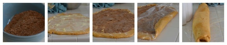 Cinnamon Roll Process Shot