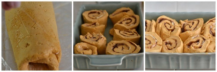 Cinnamon Roll Process Shot