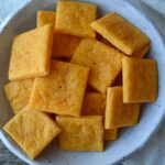 a bowl full of homemade cheez-its
