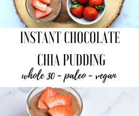 pin for dairy free instant chocolate chia pudding
