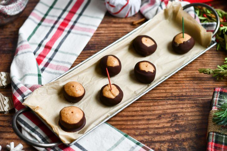 buckeye balls on a tray