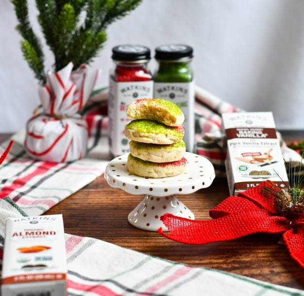 gluten free shortbread cookies stacked on a plate
