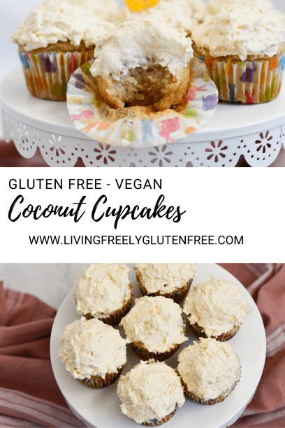 PIN for vegan gluten free coconut cupcakes