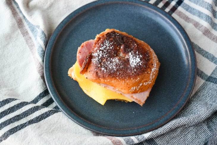 Easy Gluten Free Monte Cristo Sliders on a plate