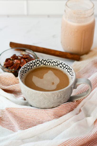 vegan coffee creamer in a cup of coffee
