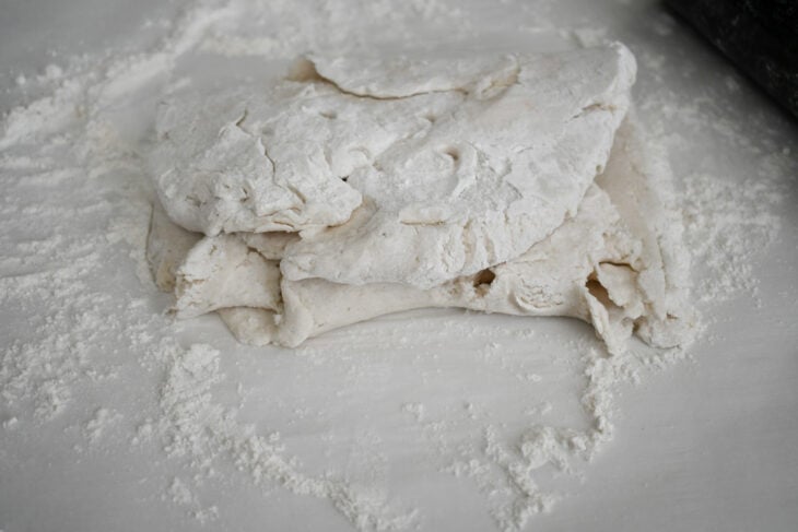 gluten free vegan biscuits Fold it in thirds and roll out again. Repeat this 2 times.