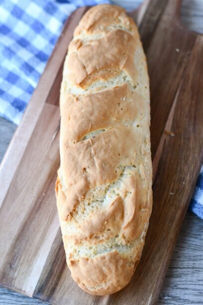a single gluten free French bread loaf