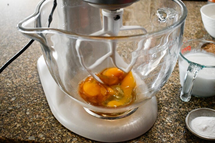 Gluten free pumpkin bread batter after mixing