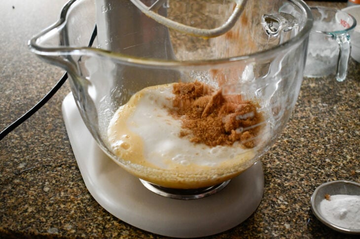 Gluten free pumpkin bread batter after mixing